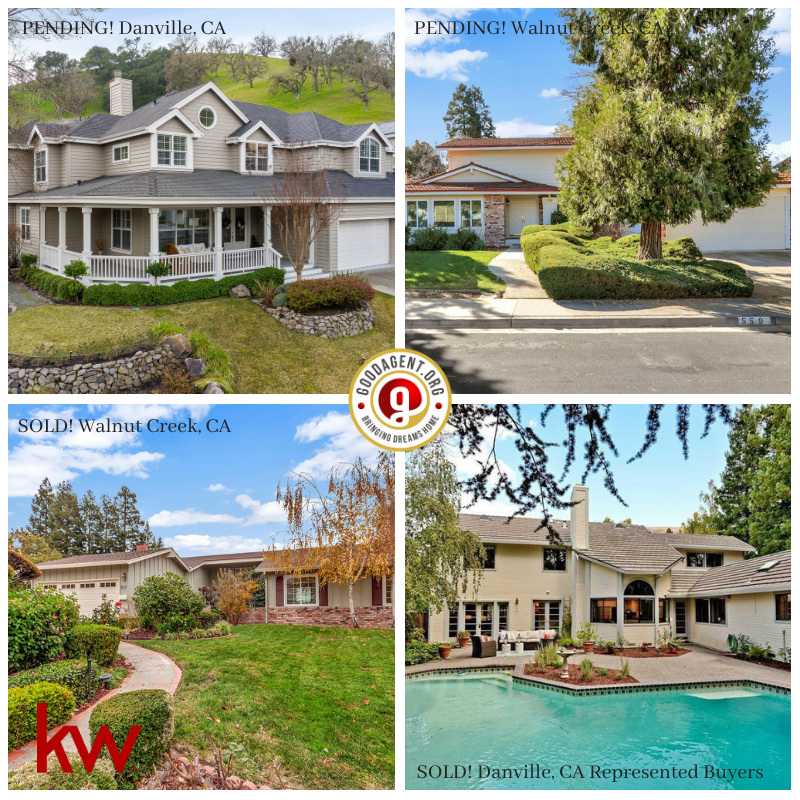 Homes the GoodAgent Team has recently sold in Walnut Creek and Danville